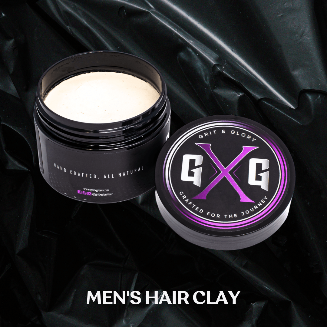 Grit & Glory Medium / High Hold Hair Clay – all-natural matte finish hair product for men